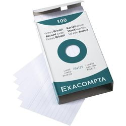 Indexkaarten exacompta 13801x wit papier