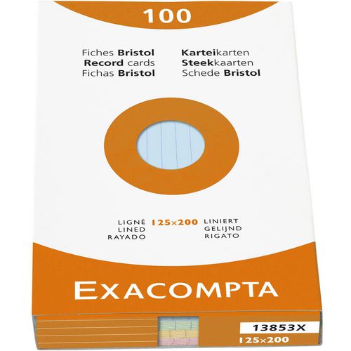 Indexkaarten exacompta 13853x kleurenassortiment papier