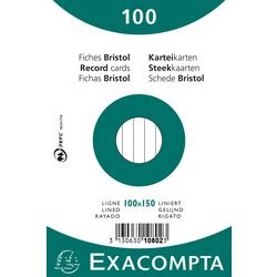 Indexkaarten exacompta 10802x wit papier