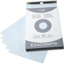 Indexkaarten exacompta 13218e hemelsblauw papier