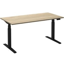Zit-sta-bureau ceha ade2plhl148q9005rew eiken wit melamine, metaal
