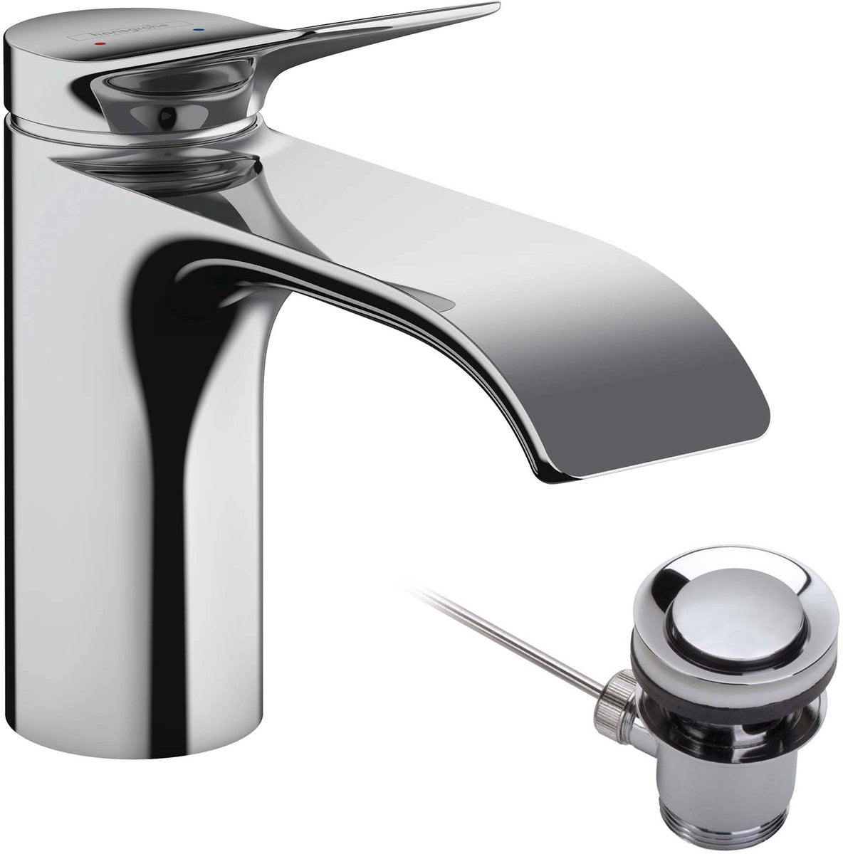 Hansgrohe vivenis - wastafelkraan 80, incl. afvoergarnituur, ecosmart, chroom 75010000