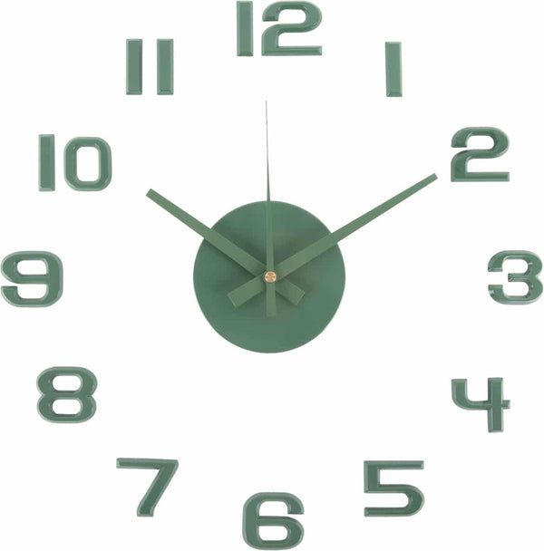 Karlsson wandklok diy sunset numbers - groen - ø35cm - wandklok scandinavisch