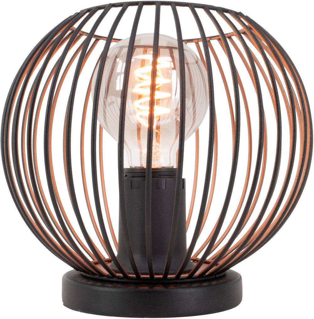 Eglo almanzora tafellamp - e27 - ø 20 cm - zwart koper