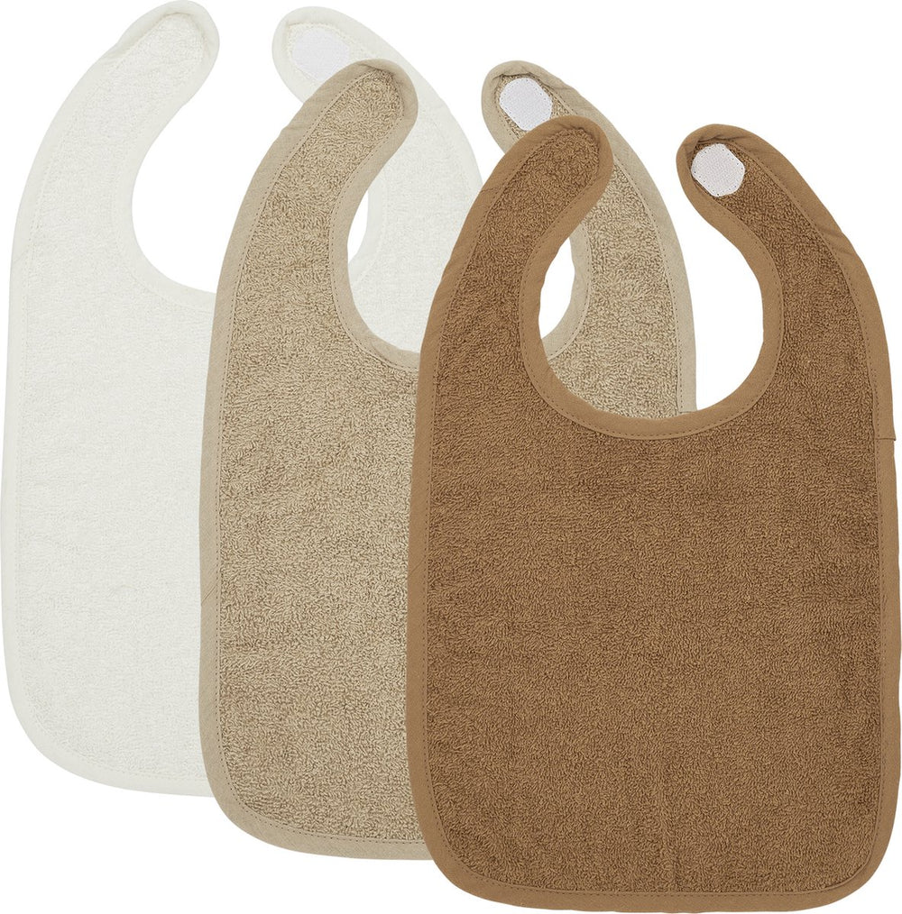 Meyco baby uni slab - 3-pack - badstof - offwhite sand toffee