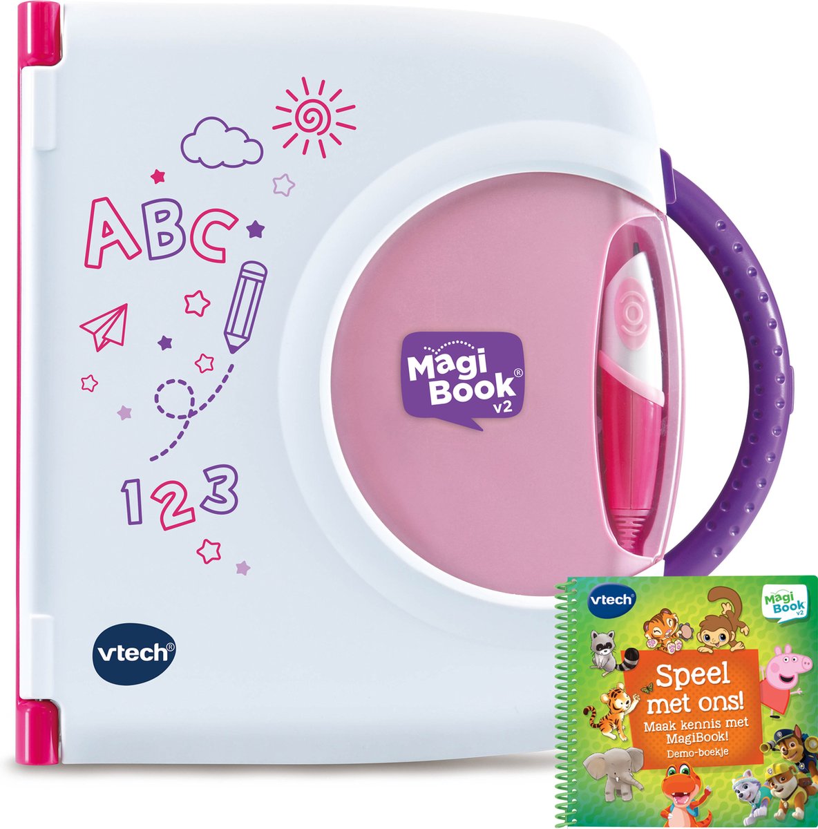 Vtech magibook starter pack roze + demoboek - interactief activiteitenboek - vanaf 2 jaar - educatief speelgoed