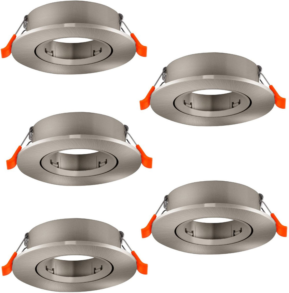 Eglo barranco inbouwspot - gu10 - ø 9 cm - grijs - set van 5 stuks - kantelbaar
