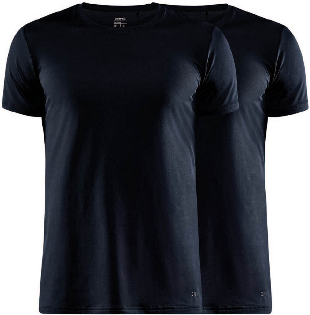 Craft core dry tee multi 2-pack m heren thermoshirt - zwart