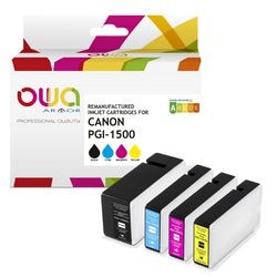 Inktcartridge owa pgi1500xl compatibel cyaan, geel, magenta, zwart
