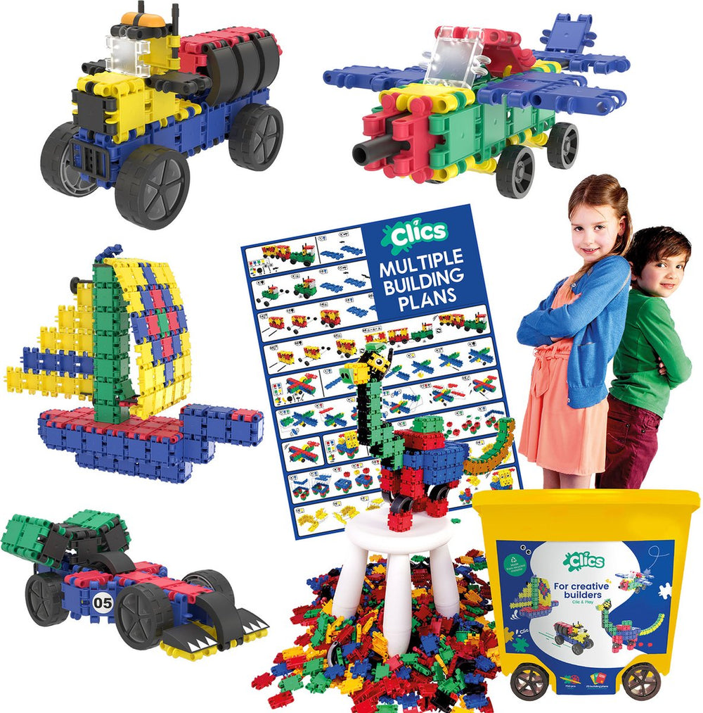 Clics rolbox bouwblokken - bouwset 25in1
