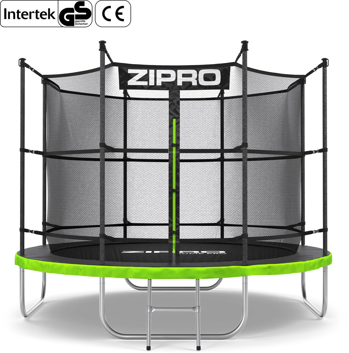 Zipro jump pro in - trampoline - ø252cm 8ft - trampoline met veiligheidsnet - voor kinderen - inclusief ladder - max. 150 kg