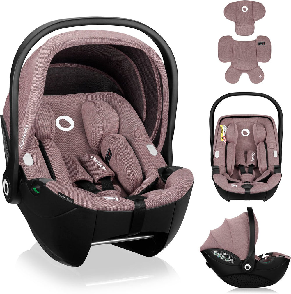 Lionelo moxie i-size baby autostoeltje draagstoel 40-87 cm – vanaf geboorte – achterwaarts (rwf) – isofix compatibel – memory foam – bamboe stof – dri-seat – magnetische gordels – verstelbare hoofdsteun
