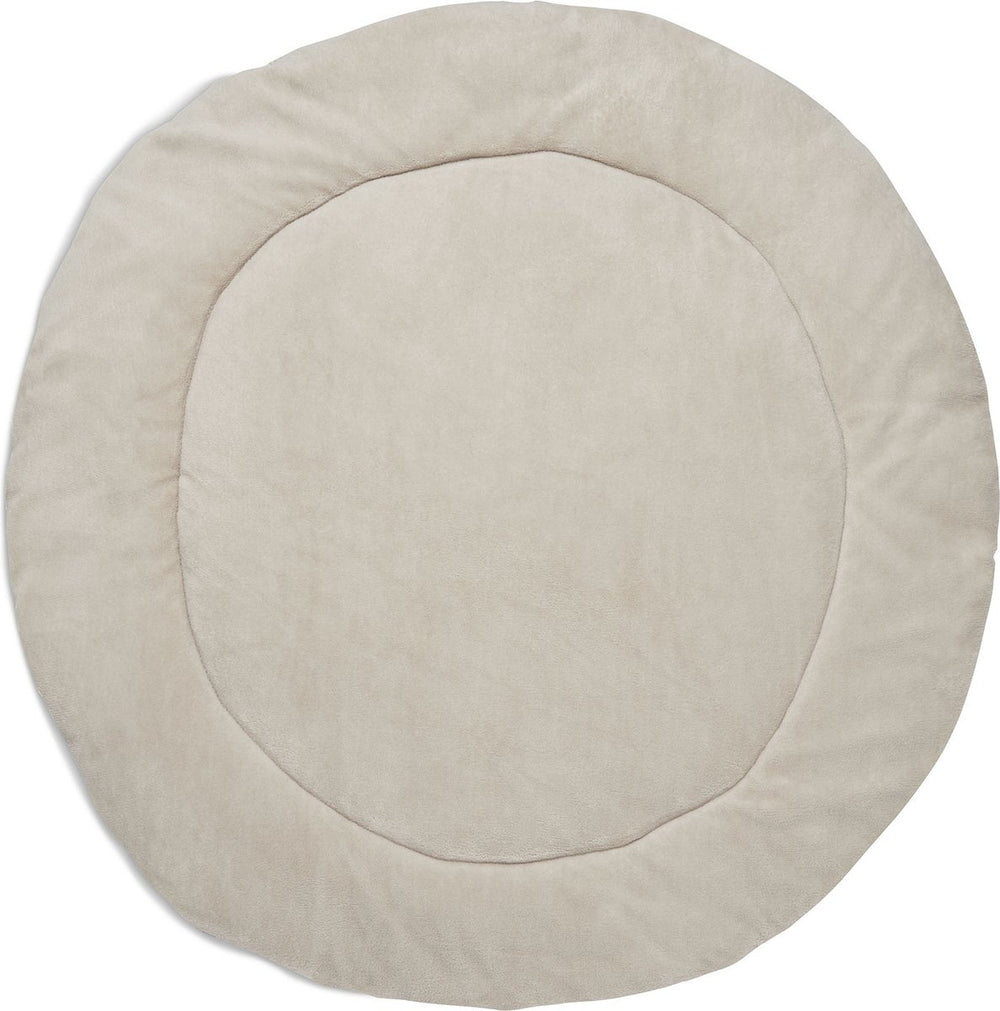 Jollein - boxkleed rond (nougat) - basic knit - katoen - speelkleed baby - 95cm