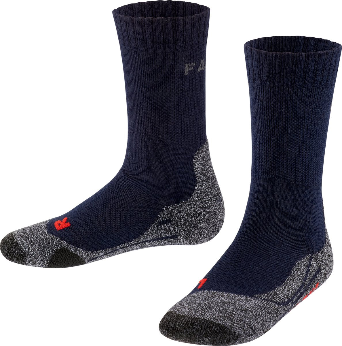 Falke tk2 anti-blaar dik wol functioneel materiaal wandelsokken kinderen blauw - maat 27-30
