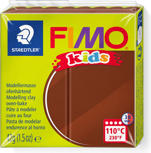 Fimo kids modelling clay brown, 42g