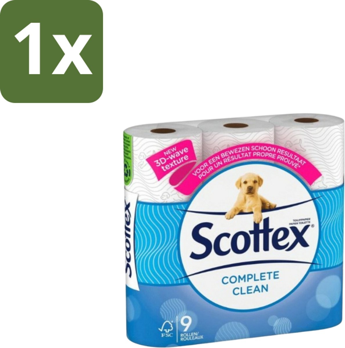 Page scottex – toiletpapier – complete clean 2-laags – 9 rollen - 1 stuk