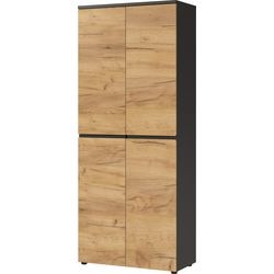 Kast germania 4266-549 gw-lissabon 1970 x 800 x 400 mm grafiet, navarra-eiken