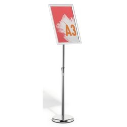 Displaystandaard durable kliklijst a3 portret en liggend zilver