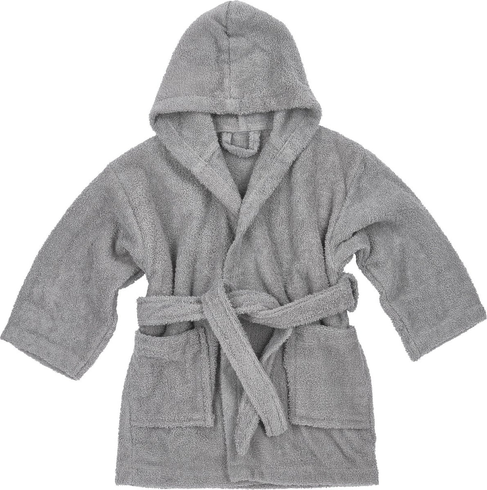 Meyco baby uni badjas - badstof - grey - 98 104