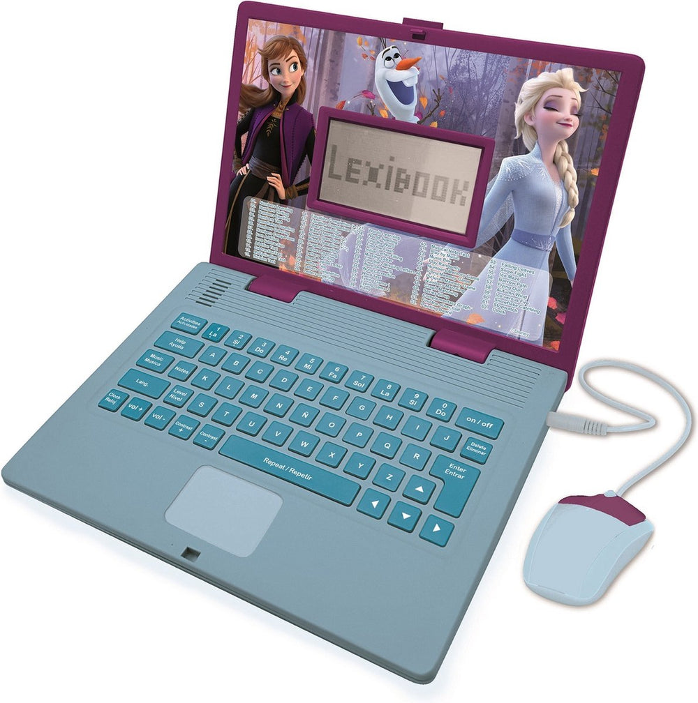 Lexibook frozen tweetalige educatieve laptop - 124 activiteiten in het engels spaans