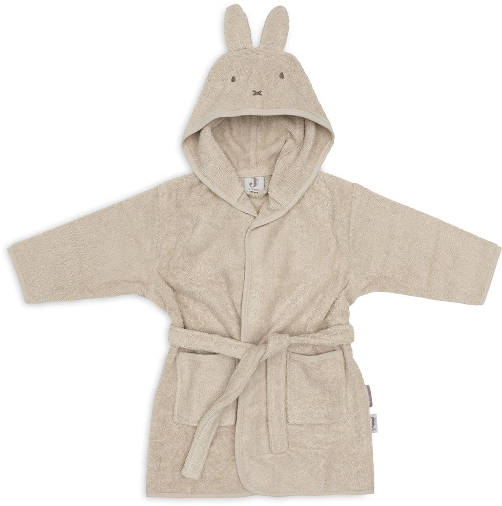Jollein badjas - 100% badstof - 1-2 jaar - miffy warm - sand