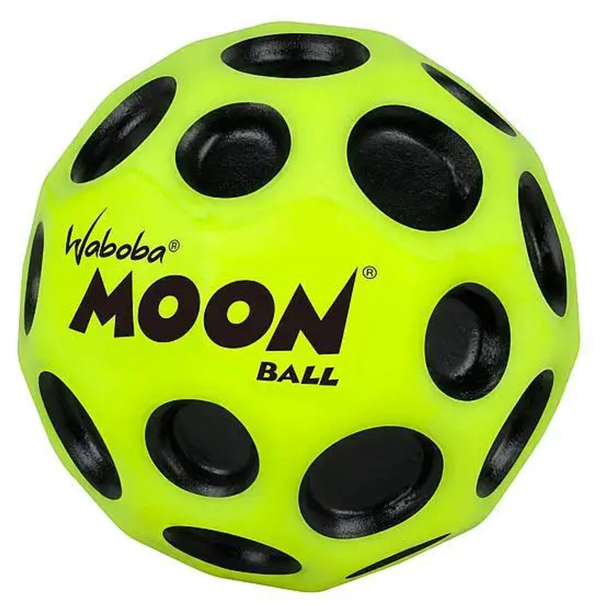 Waboba stuiterbal original moon ball - geel - ø 6,3cm
