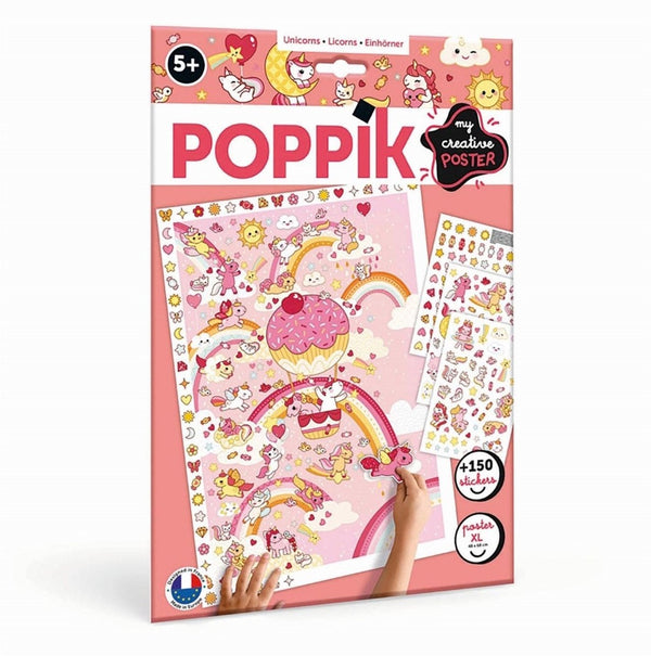 Carletto poppik creatieve stickerposters - eenhoorns - meer dan 150 stickers