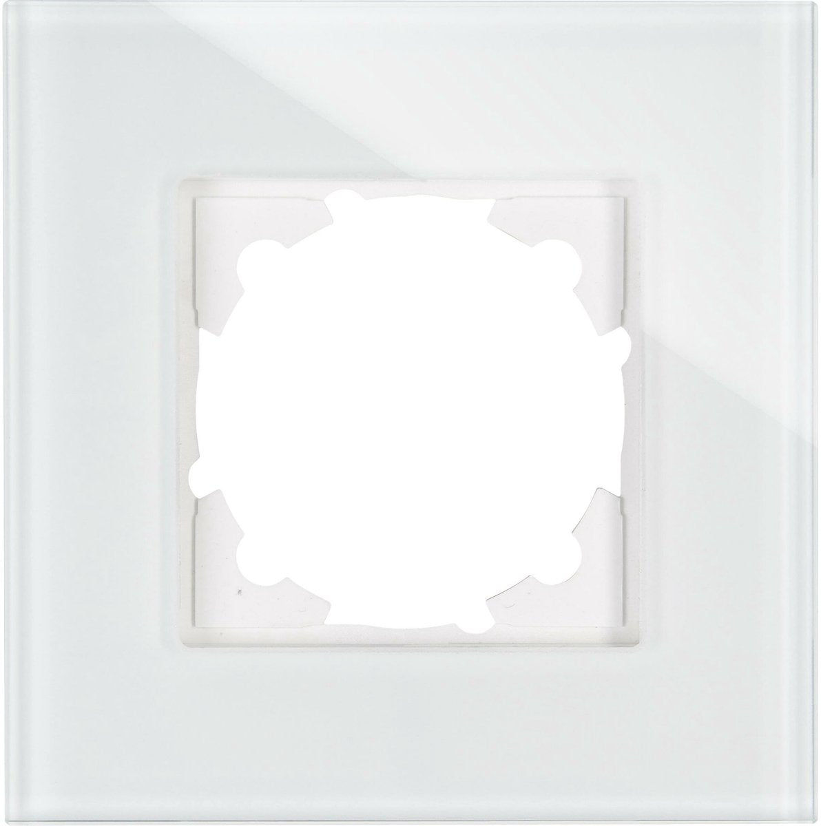 Kopp 405302008 afdekking frame 1-voudig hk 07, athenis wit (glanzend) 1 stuk(s)