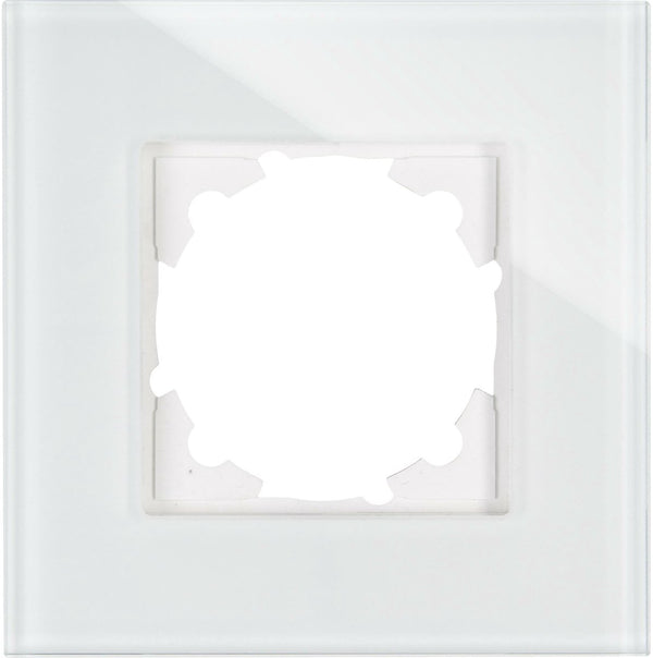Kopp 405302008 afdekking frame 1-voudig hk 07, athenis wit (glanzend) 1 stuk(s)