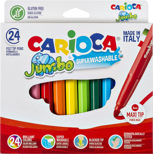 Carioca viltstift jumbo maxi assorti 24st | set a 24 stuk