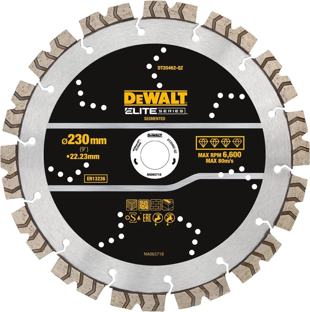Dewalt elite series - diamantschijf segment - 230mm - beton en baksteen