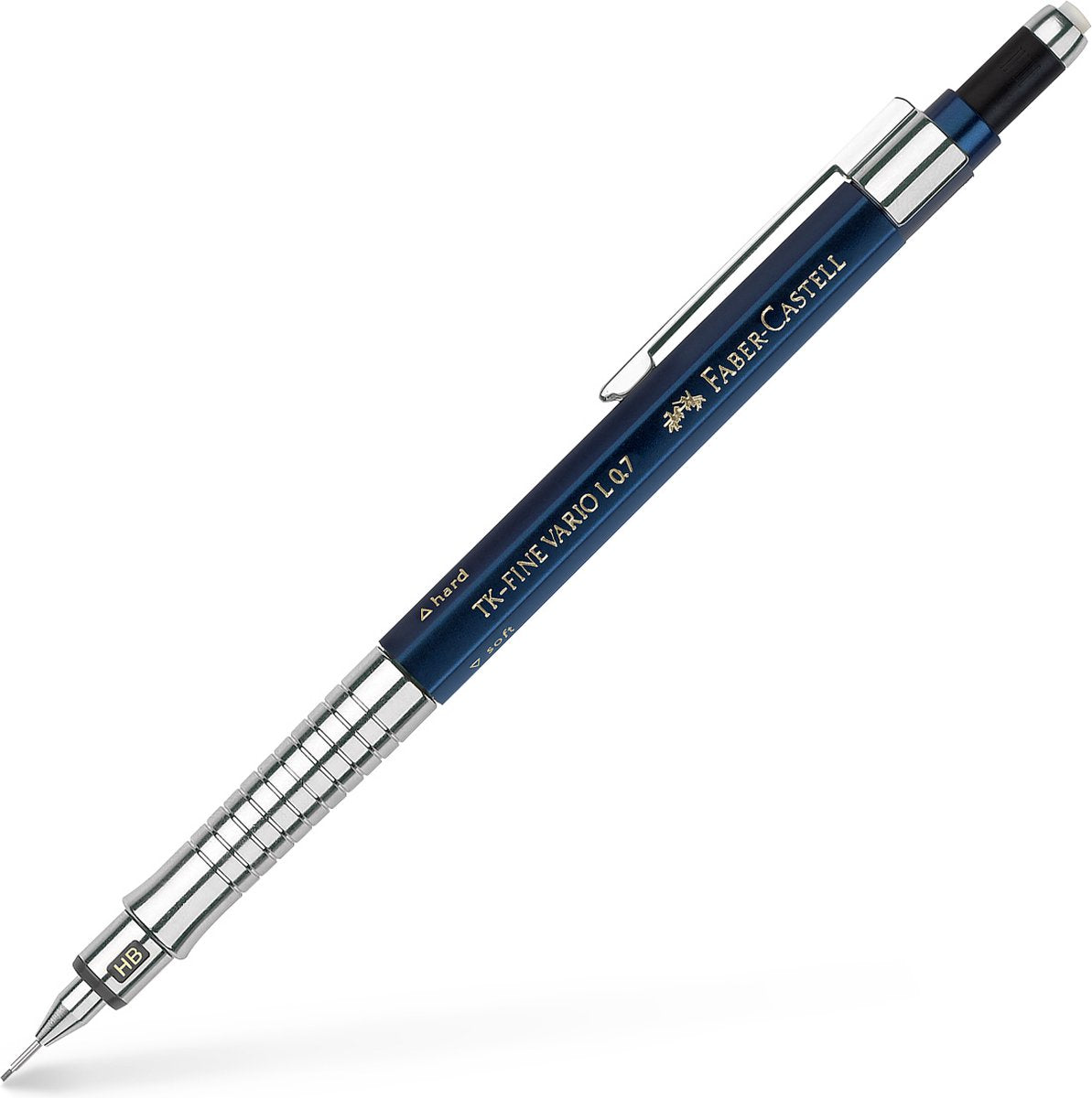Faber-castell vulpotlood - tk-fine vario l - lijnbreedte 0,7mm - hardheid hb - indigo - fc-135742