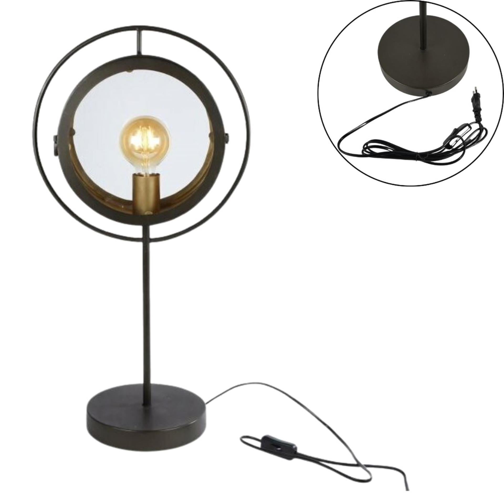 Ngk tafellamp glas en metaal 65cm