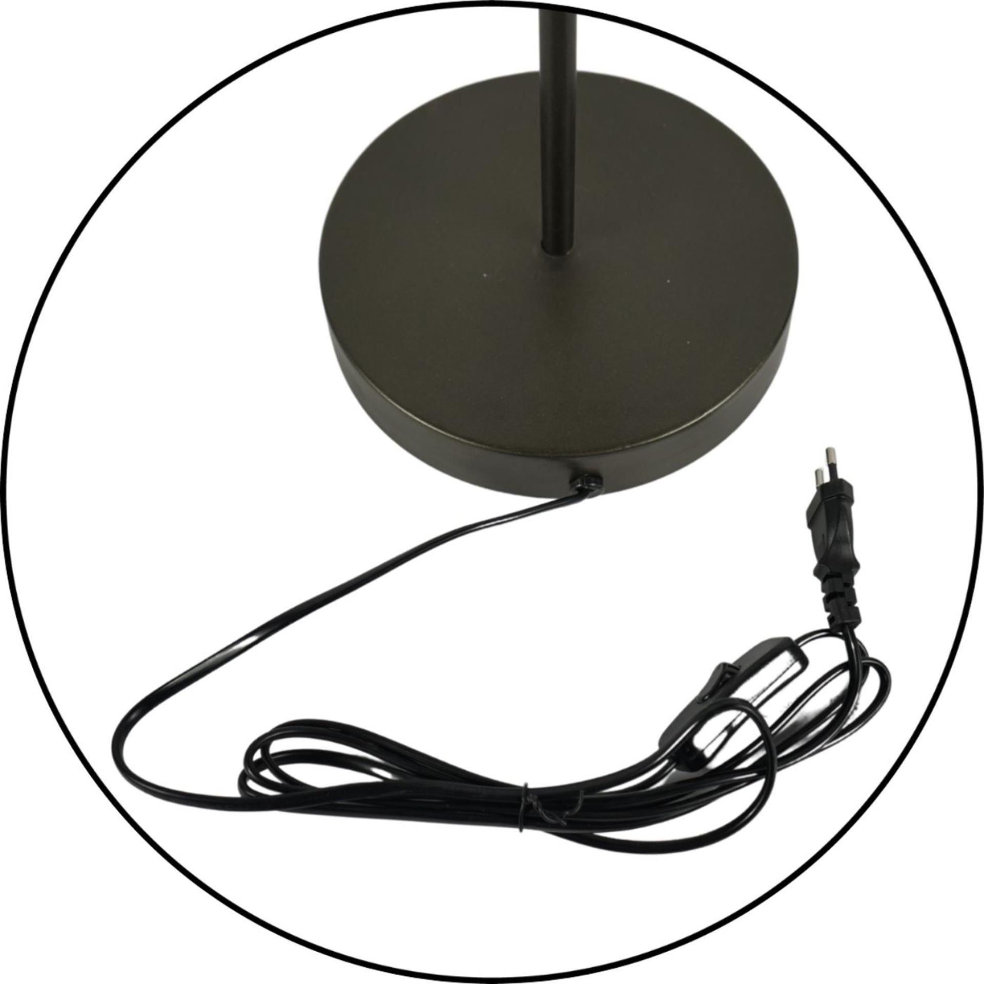 Ngk tafellamp glas en metaal 65cm