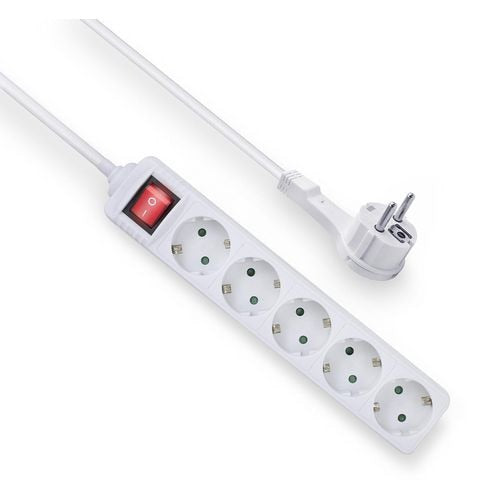 ACT Connectivity Stekkerdoos platte stekker, 5 stopcontact