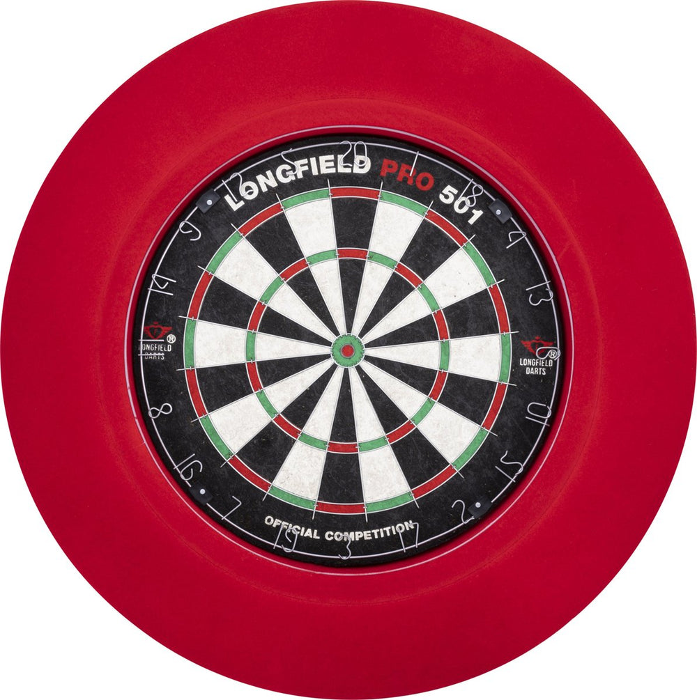 Engelhart led dartbord surround rood – dartbord verlichting met 90 leds – 3 cm dikke beschermring – muurbescherming voor darten – longfield