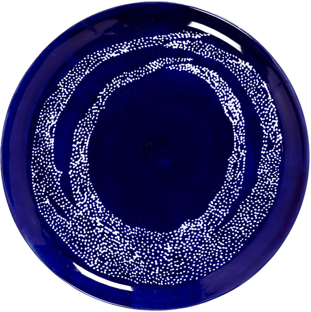 Serax - ottolenghi feast - bord l - donkerblauw wit - 26 ø - 2 stuks