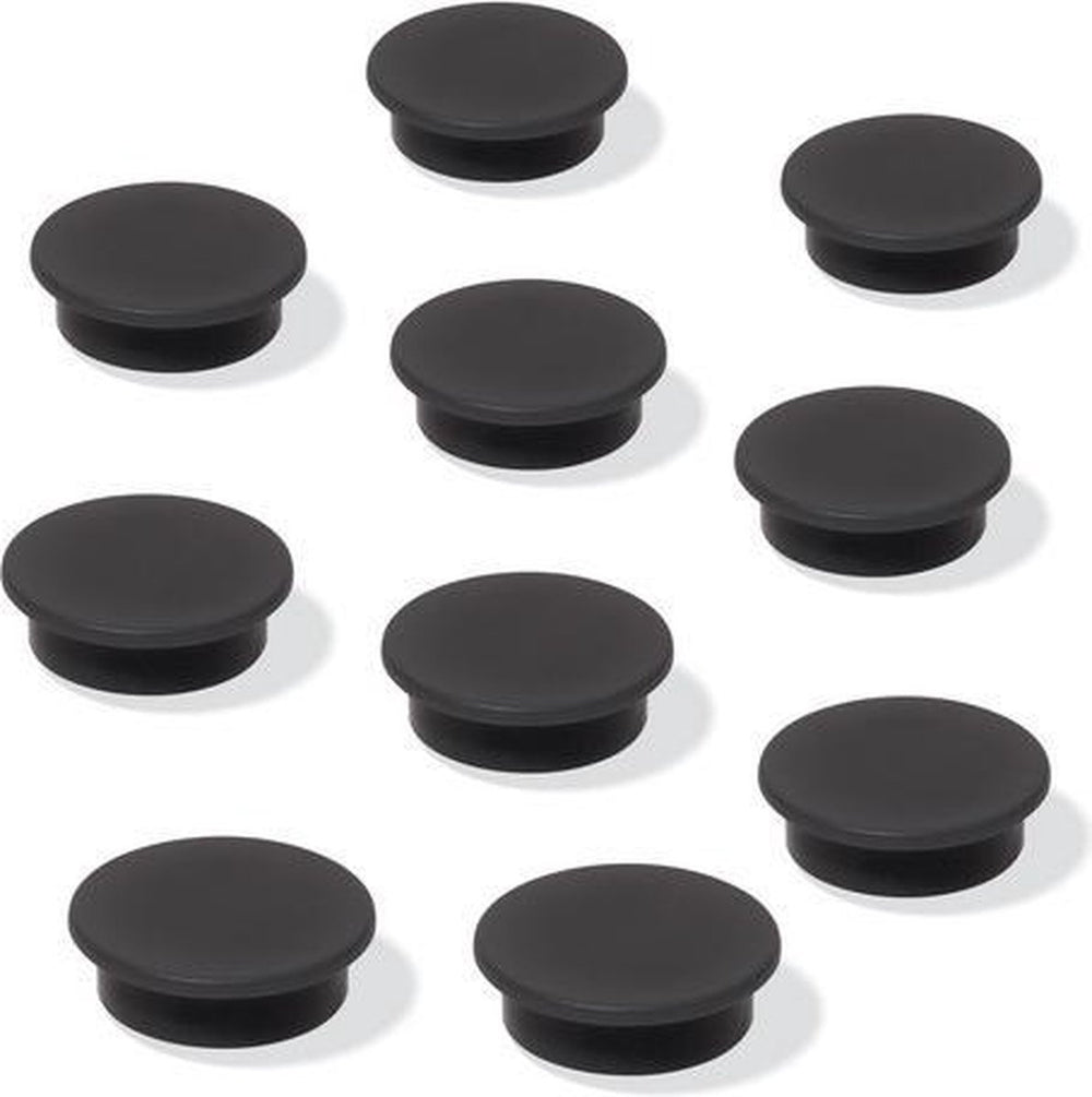 Sigel magneten - meet up - voor whiteboard - 25mm - 10 stuks - zwart - si-mu196