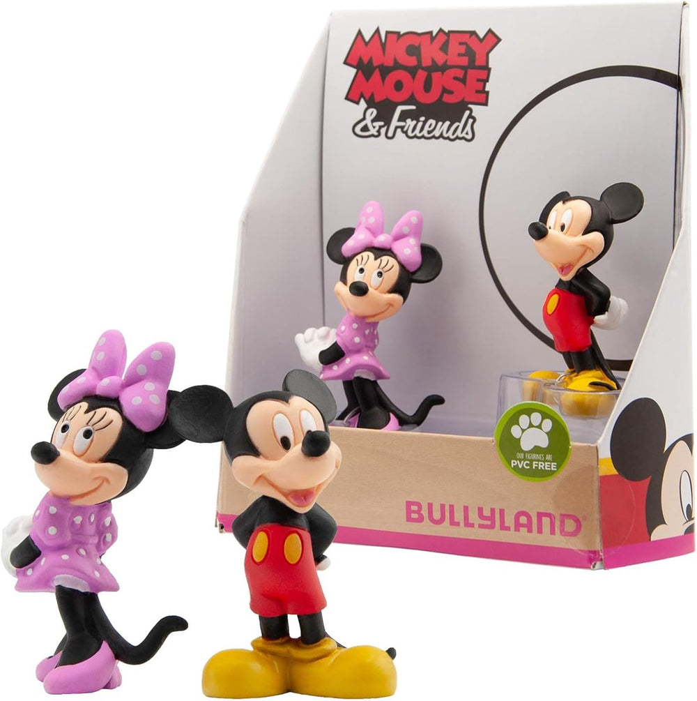 Bullyland 15083 – speelfiguren disney mickey minnie – levensecht en detailrijk vormgegeven – ideaal als taartfiguur, verzamelobject of vrolijk cadeautje voor kinderen vanaf 3 jaar