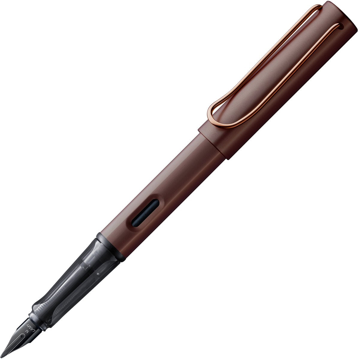 Lamy lx vulpen 090 – elegante vulpen van aluminium in marron met edelmetaalafwerking en zwarte pvd-staalpenpunt – inclusief t 10 inktpatroon in blauw en geschenkverpakking