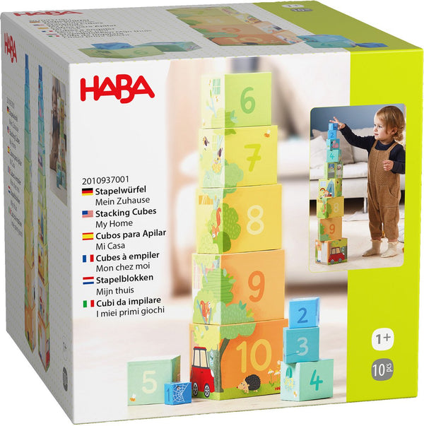 Haba stapelblokken karton educatief speelgoed mijn thuis set.