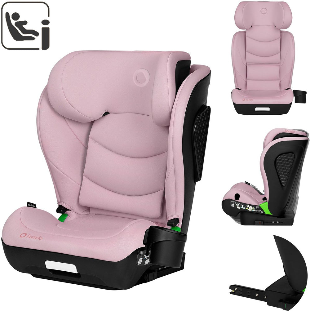 Lionelo neal i-size – autostoel 100-150 cm – isofix of autogordel – verstelbare hoofdsteun (10 standen) – kantelbare rugleuning (4 standen) – side impact protection – bekerhouder – epp eps schuim – afneembare hoes – comfortabel universeel