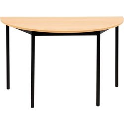 Halfronde tafel sodematub ijzer bruin, zwart