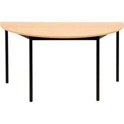 Halfronde tafel sodematub ijzer bruin, zwart