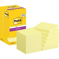 Super sticky notes post-it 654-sscy-p8+4 76x76 mm effen geel