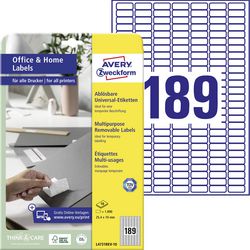 Multifunctionele etiketten avery l4731rev-10 papier wit