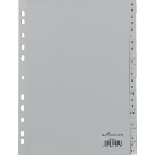 Durable tabbladen 650810 polypropeen grijs