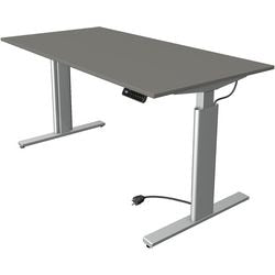 Zit-sta-bureau kerkmann 10232812 spaanplaat grafiet, zilver