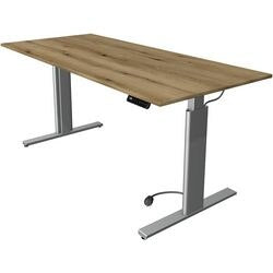 Zit-sta-bureau kerkmann 10233055 spaanplaat eiken, zilver