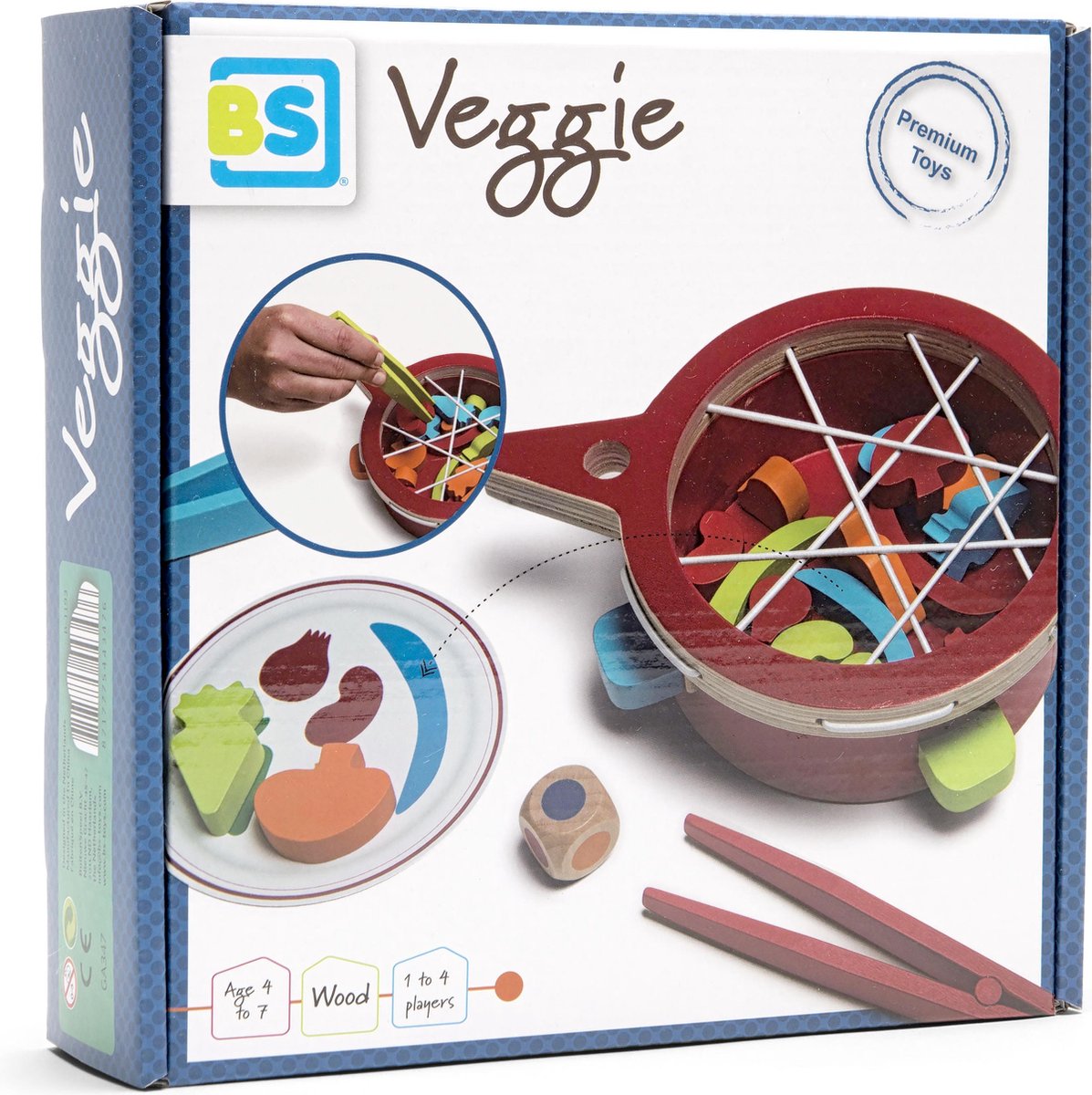 Bs speelgoed past bij het veggie houten groenten spel, 30dlg.